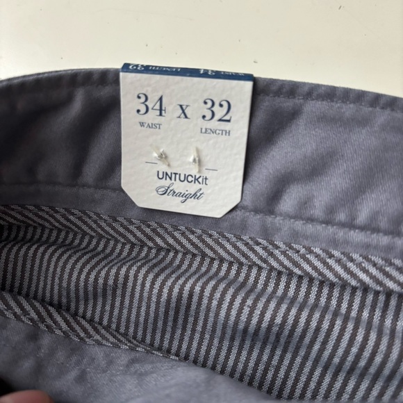 UNTUCKit Men’s Straight Fit 5-Pocket Pima Cotton Pant 34x32 Gray New - Picture 5 of 7